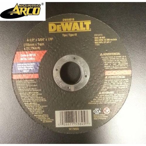 DISCO DEWALT 115*1MM DW44618 PL. CORTE METAL