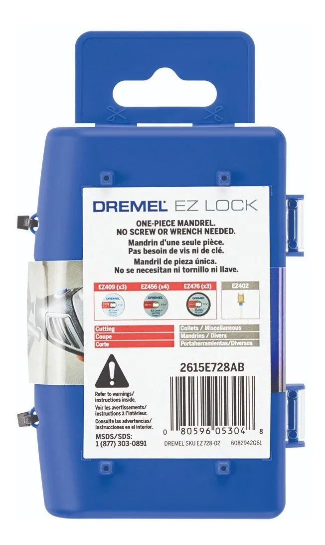 KIT DISCOS DE CORTE DREMEL C/MANDRIL EZ LOCK EZ728