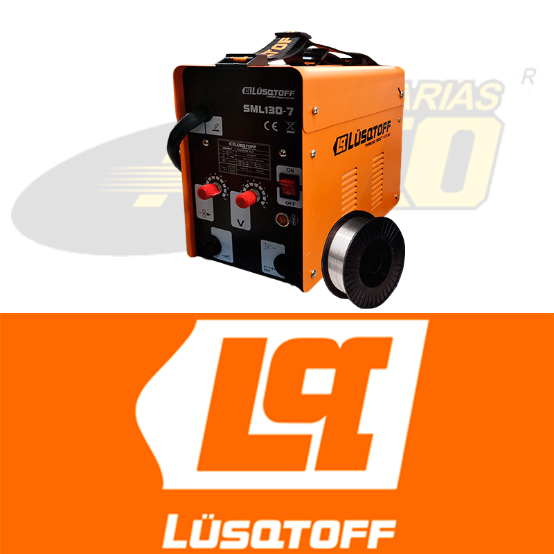 SOLDADORA MIG LUSQTOFF FLUX 120 AMP SML130 + ALAMBRE TUBULAR 0,9MM