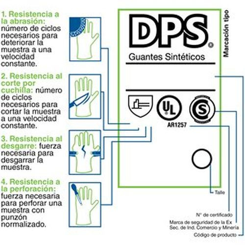 GUANTE TEJIDO DEPASCALE AMARILLO BAÑO NITRILO T9 DPS814184