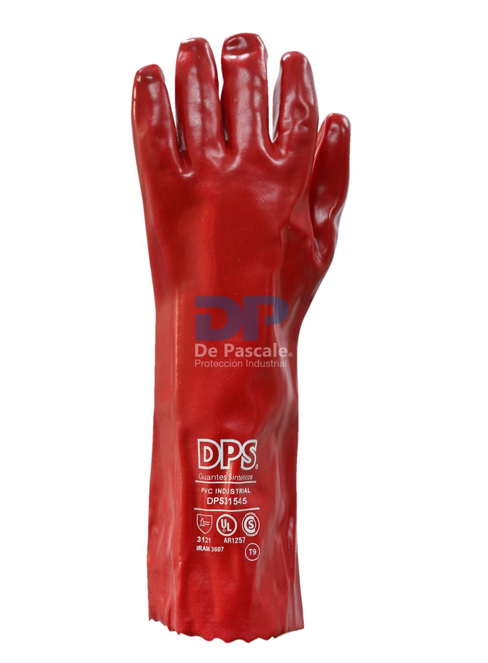 GUANTE DEPASCALE PVC ROJO LARGO 30CM DPS31345