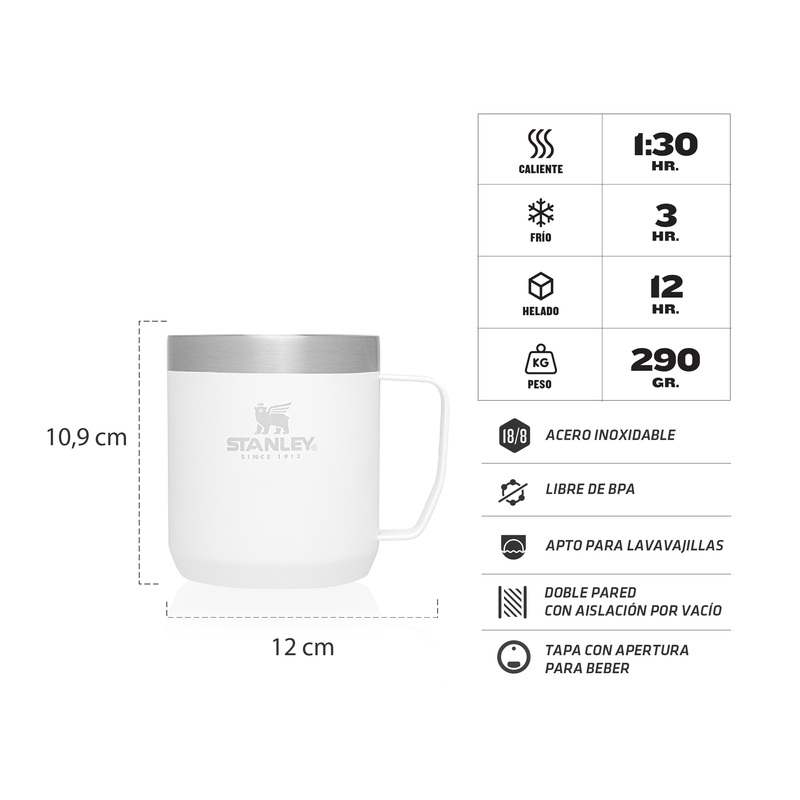 TAZA STANLEY CAMP MUG 354ML POLAR