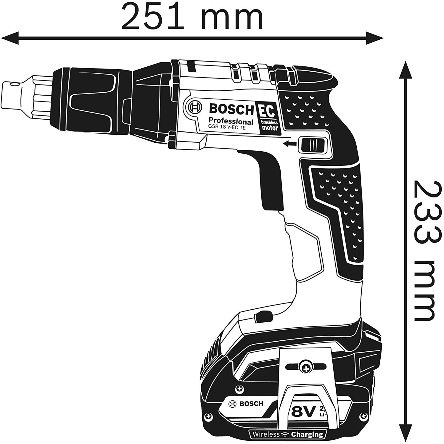 ATORN BOSCH GSR 18V-EC TE DRYWALL INAL. 06019C8003