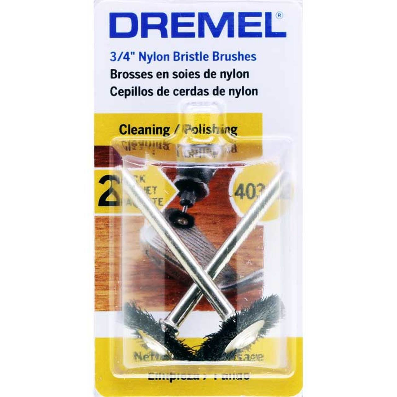 CEPILLO DE CERDAS DE NYLON DREMEL 403 X 2UNIDADES