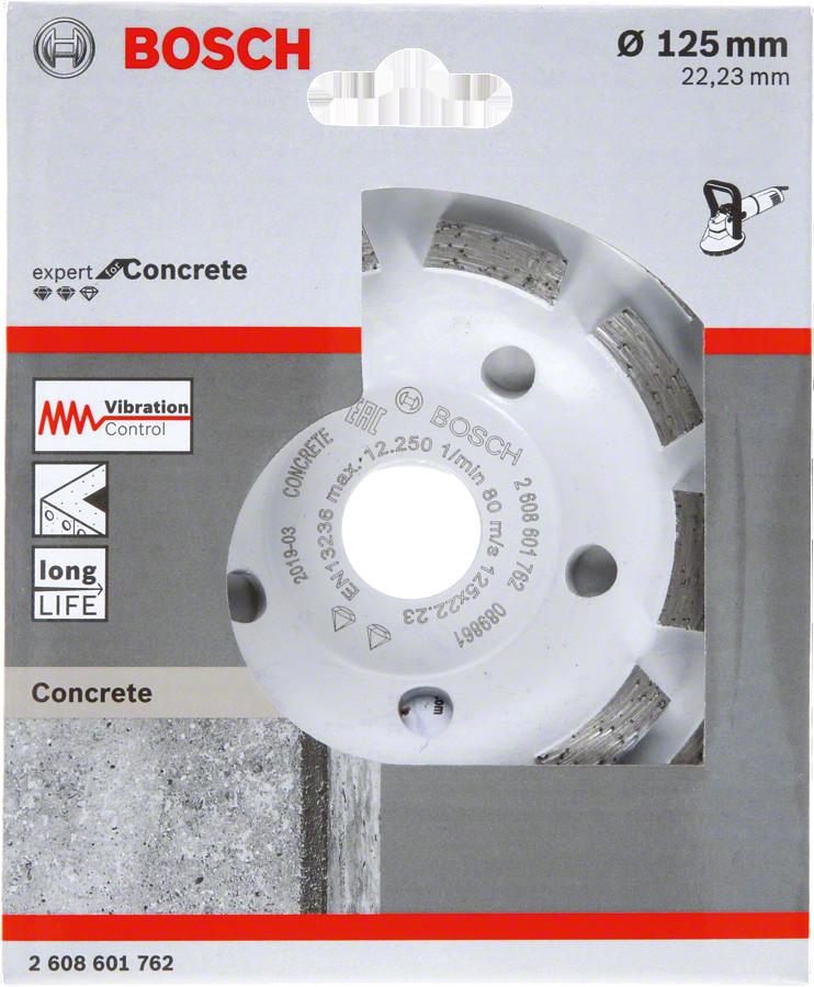 COPA DIAMANTADA BOSCH EXPERT FOR CONCRET DOBLE 125 X 22 762