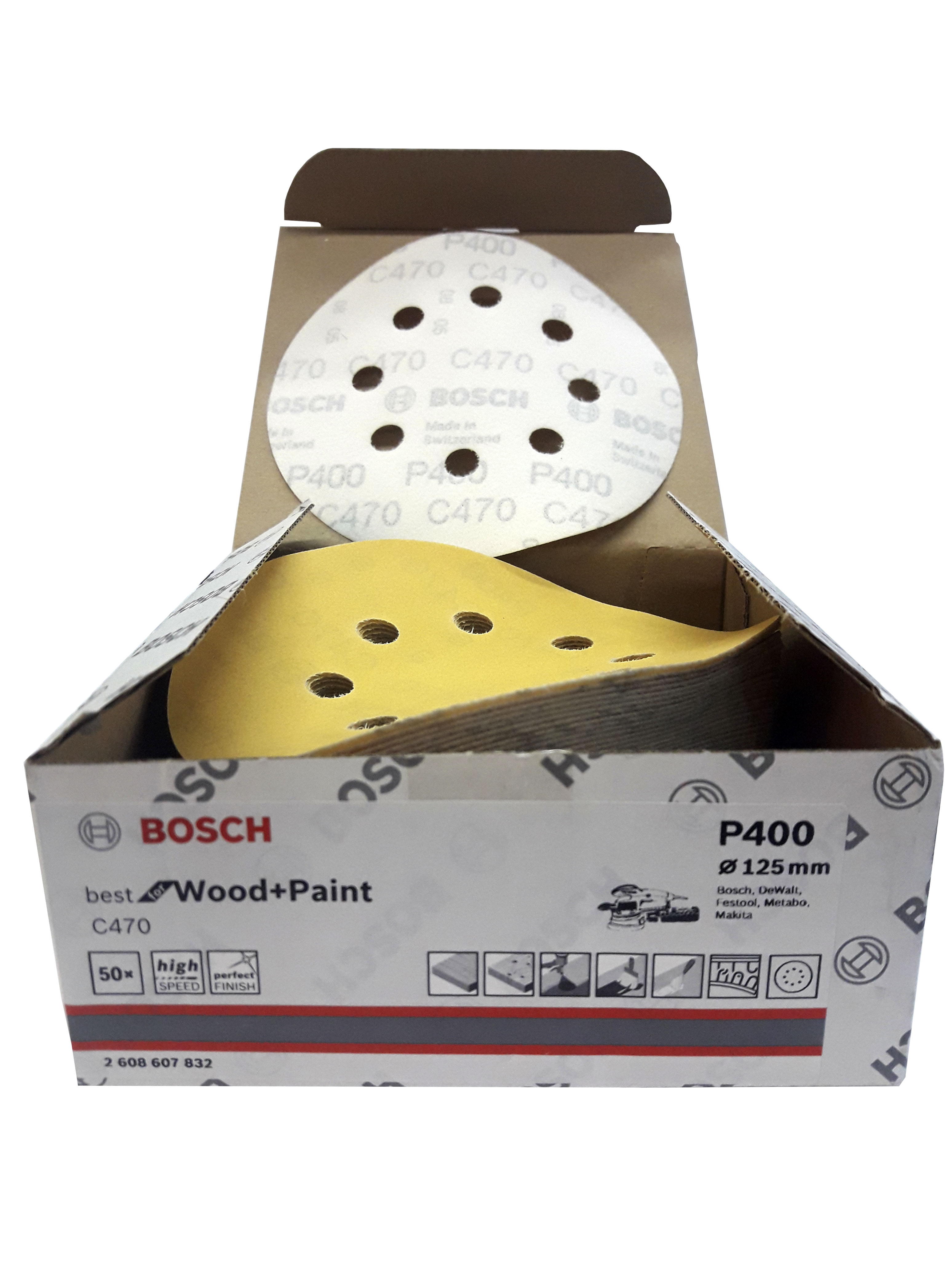 DISCO DE LIJA BOSCH 125MM GR80 X UN WOOD 607826