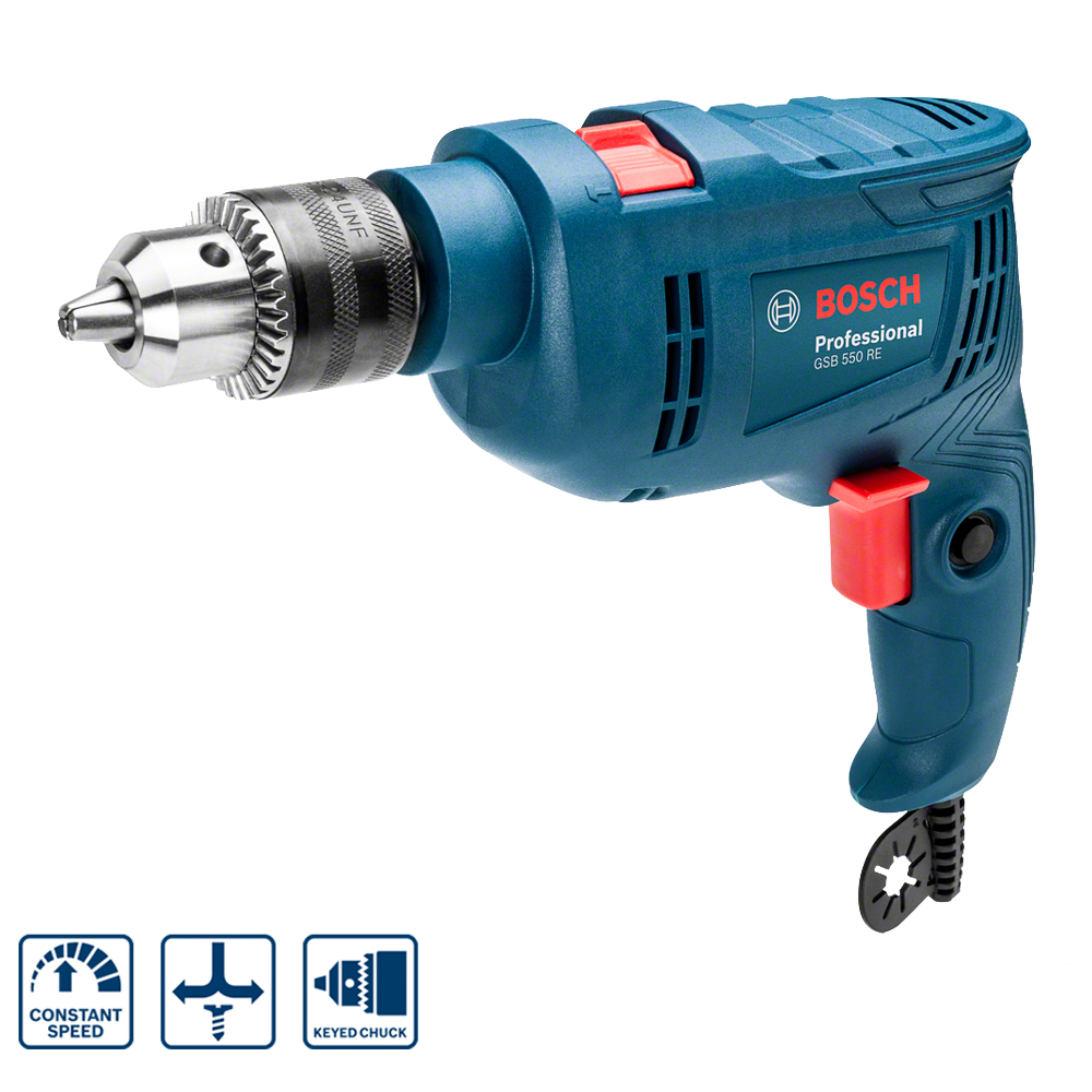 TALADRO BOSCH 13MM GSB 550RE 550W V.V. PERCUTOR 6011A0