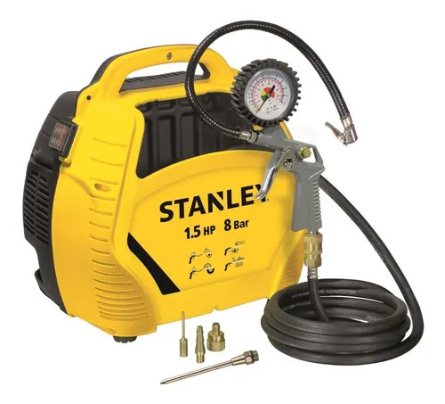 COMPRESOR STANLEY SIN TANQUE 1.5HP 8 BAR CON KIT 6 PZS