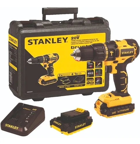 TALADRO STANLEY 20V MAX SCH201C2K INALAMBRICO