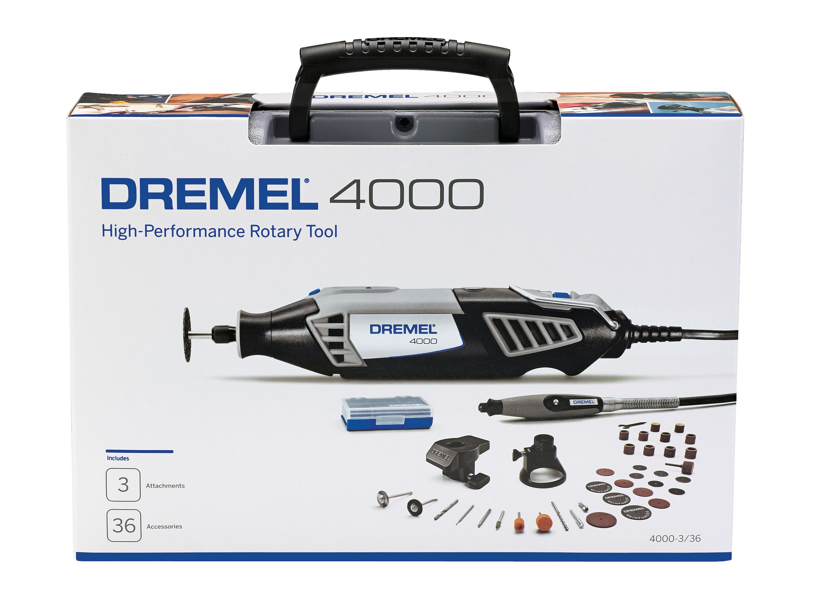 MINITORNO DREMEL 4000  3 ADITAMENTOS 36 ACCESORIOS