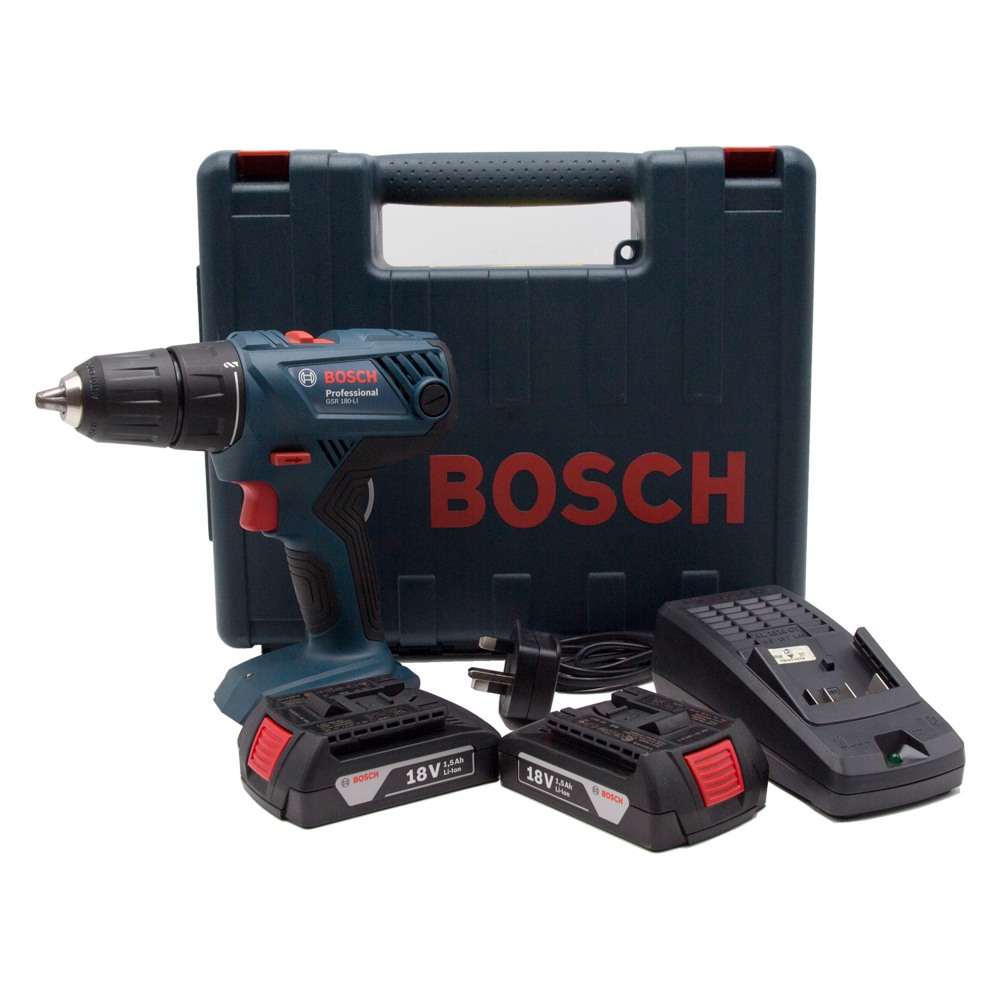 TALADRO ATORNILLADOR BOSCH GSB 180-LI 18V 13MM + DOS BATERIAS + CARGADOR