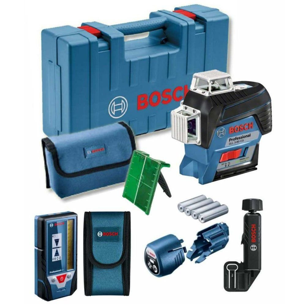 NIVEL LASER BOSCH GLL 3-80CG VERDE C/RECEPT BTOOTH