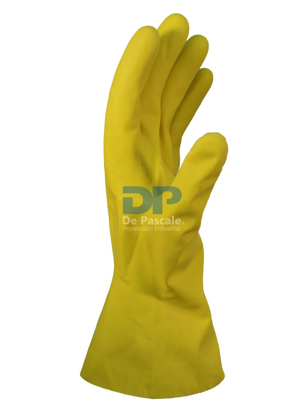 GUANTE LATEX AMARILLO DEPASCALE FLOCADO T8 DPS61323