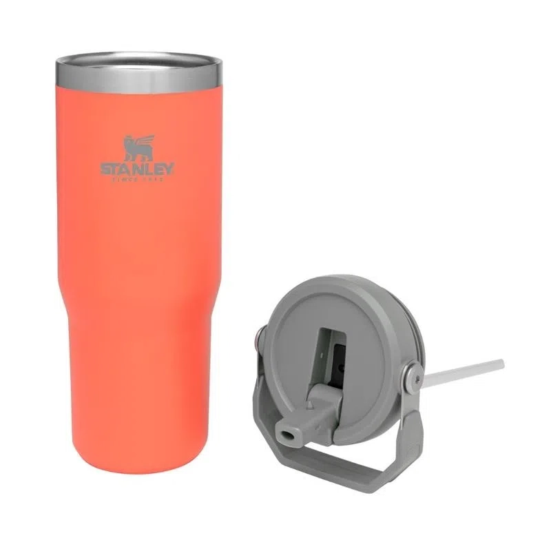 BOTELLA STANLEY FLIP STRAW TUMBLER 887ML CORAL