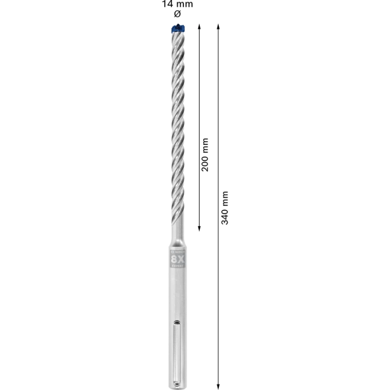 MECHA BOSCH 14*340MM SDS MAX 8X 2608900207