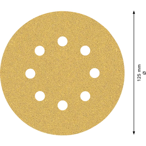 DISCO DE LIJA BOSCH 125 MM GR60 5 UNIDADES EXPERT 900804