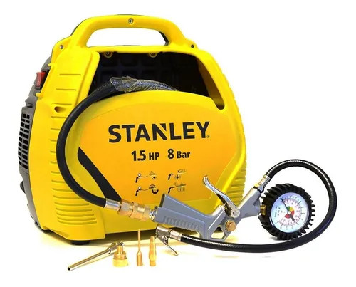 COMPRESOR STANLEY SIN TANQUE 1.5HP 8 BAR CON KIT 6 PZS