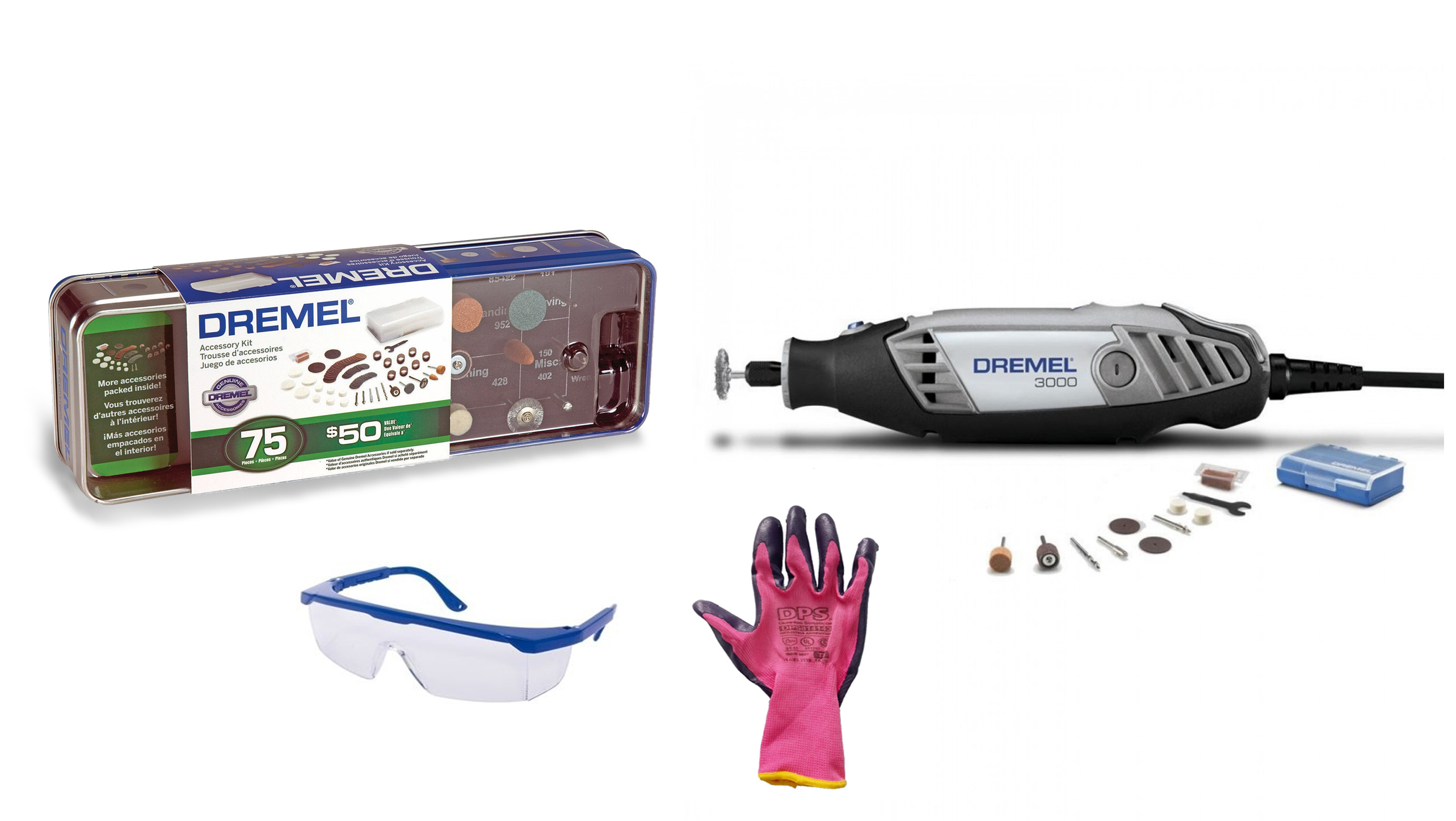 MINITORNO DREMEL 3000 10  + 75 ACCESORIOS